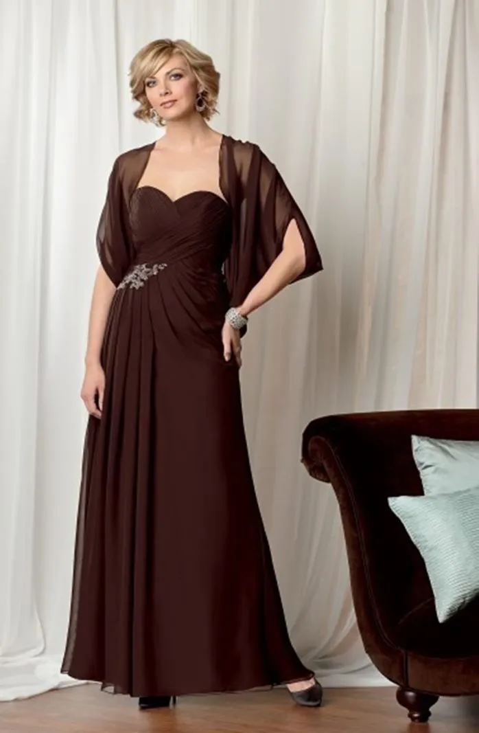 ---Cheap Mother of the Groom Formal Dress with jacket made on chiffon with decorations--