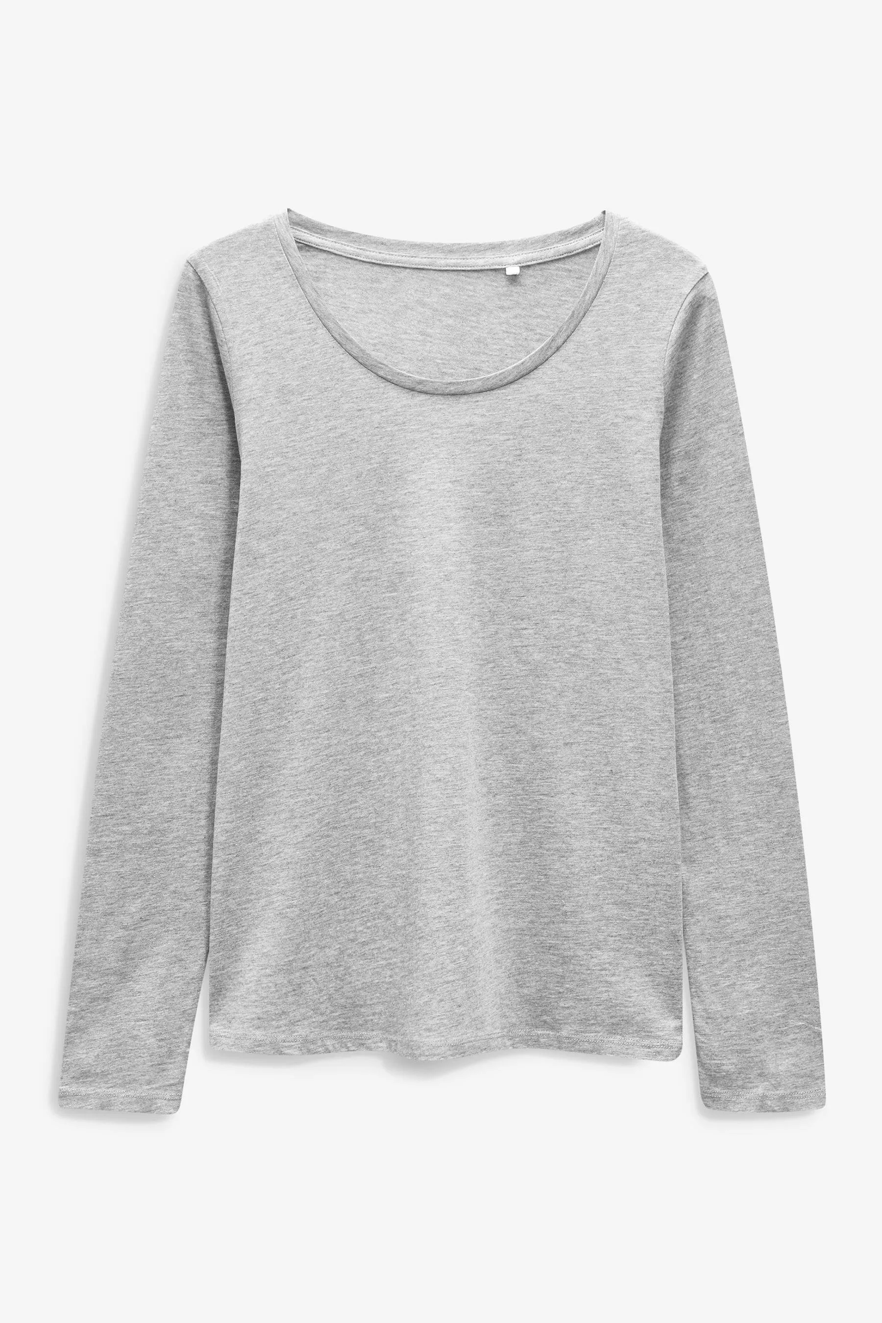 100% Cotone Manica Lunga Girocollo Top    
