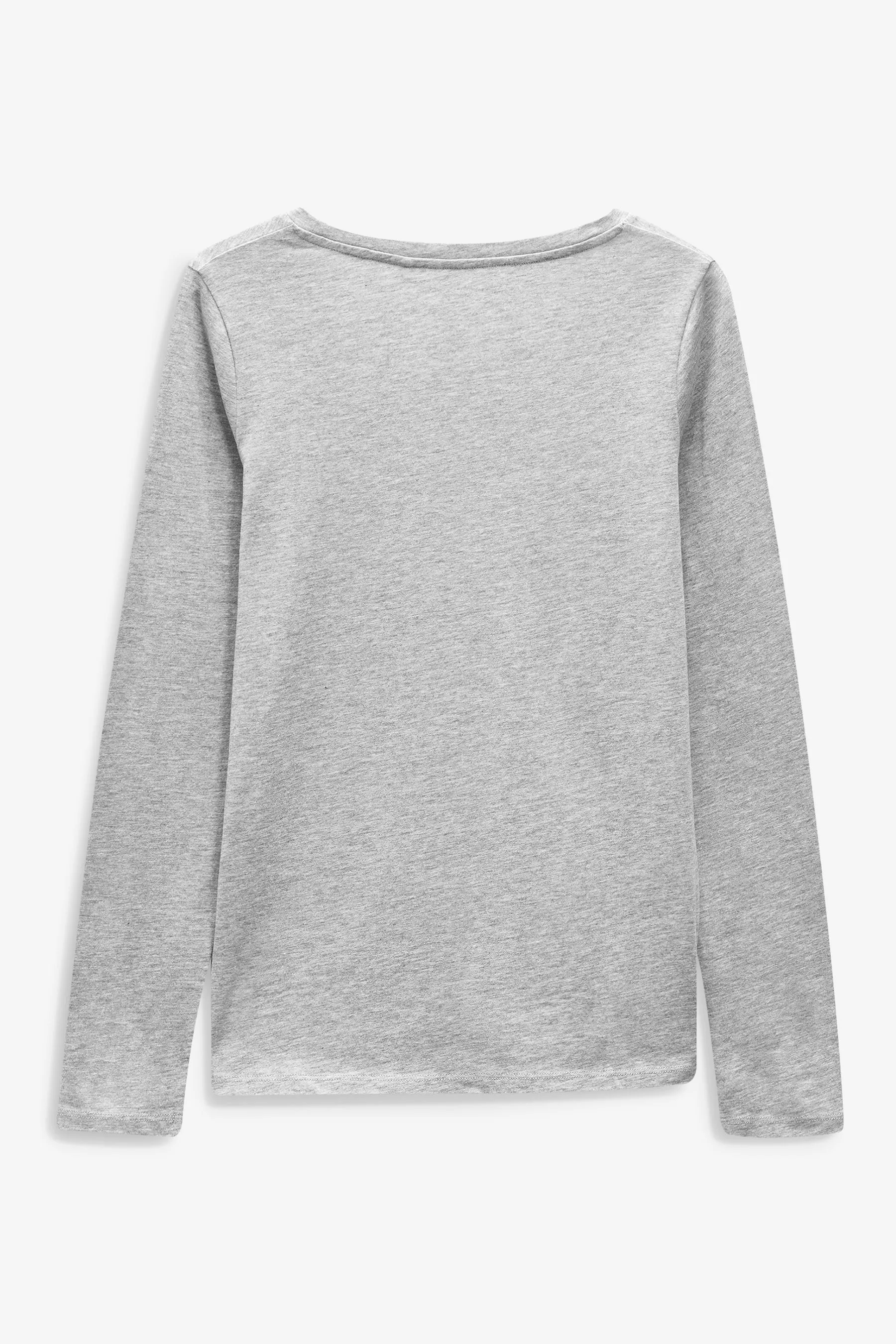 100% Cotone Manica Lunga Girocollo Top    