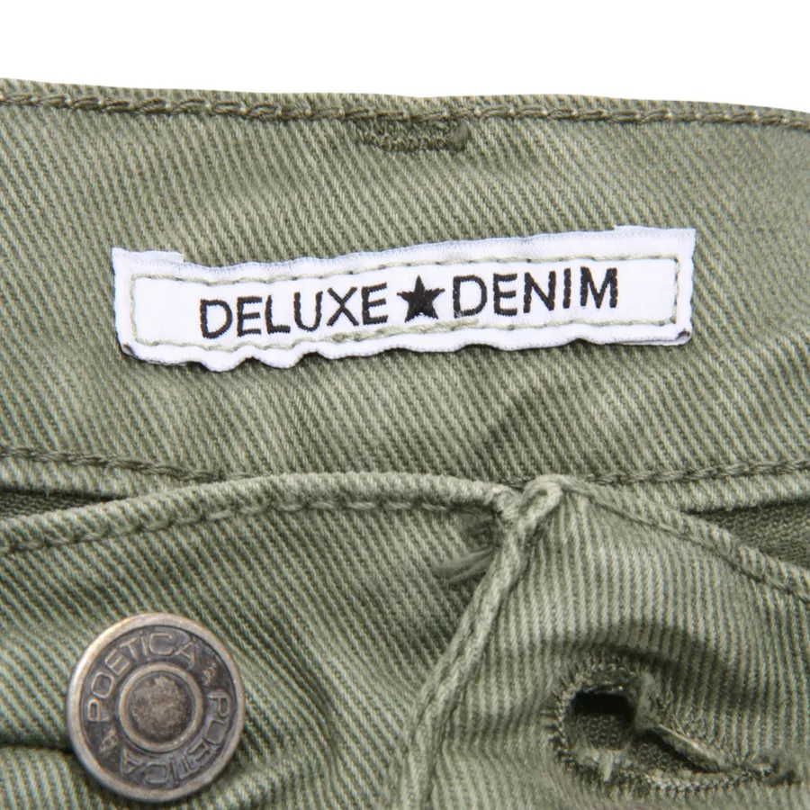 1078AV BERMUDA CARGO UOMO POETICA DELUXE DENIM MAN SHORT GREEN