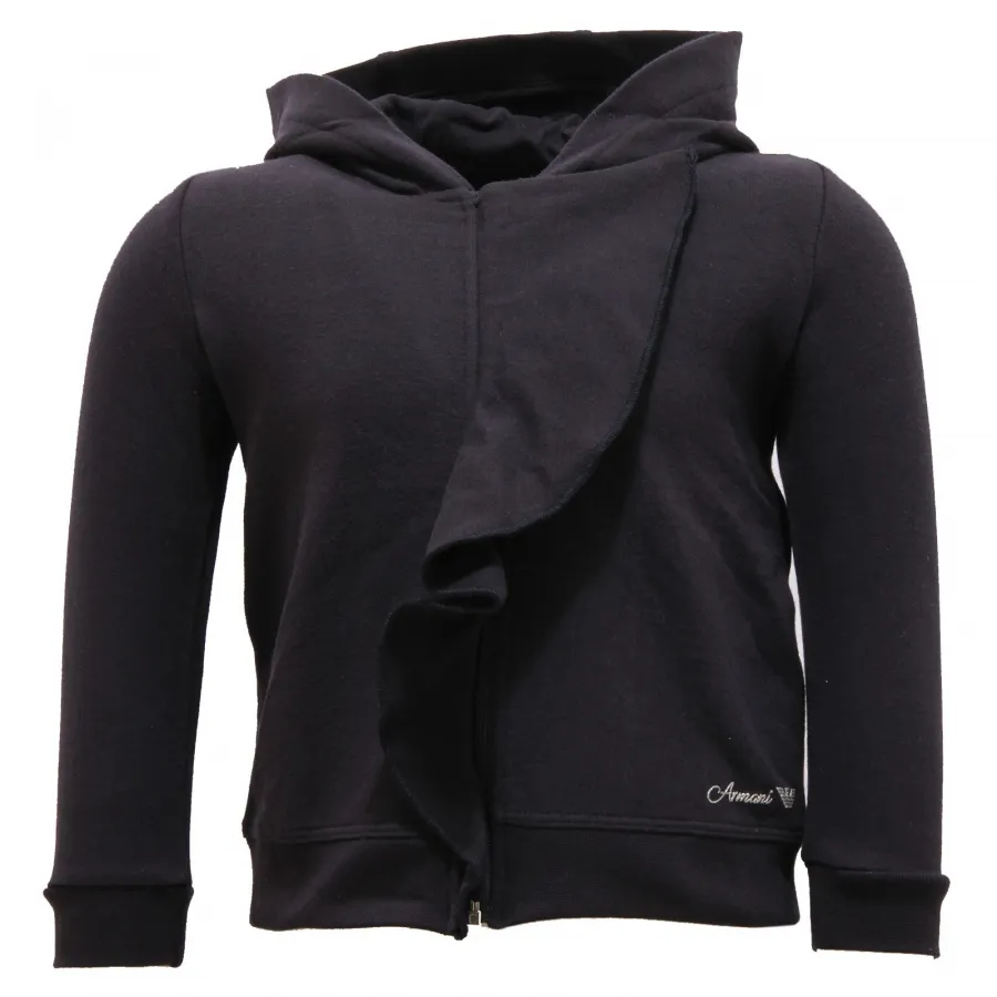 3476V felpa bimba ARMANI BABY full zip blue cotton sweatshirt kid