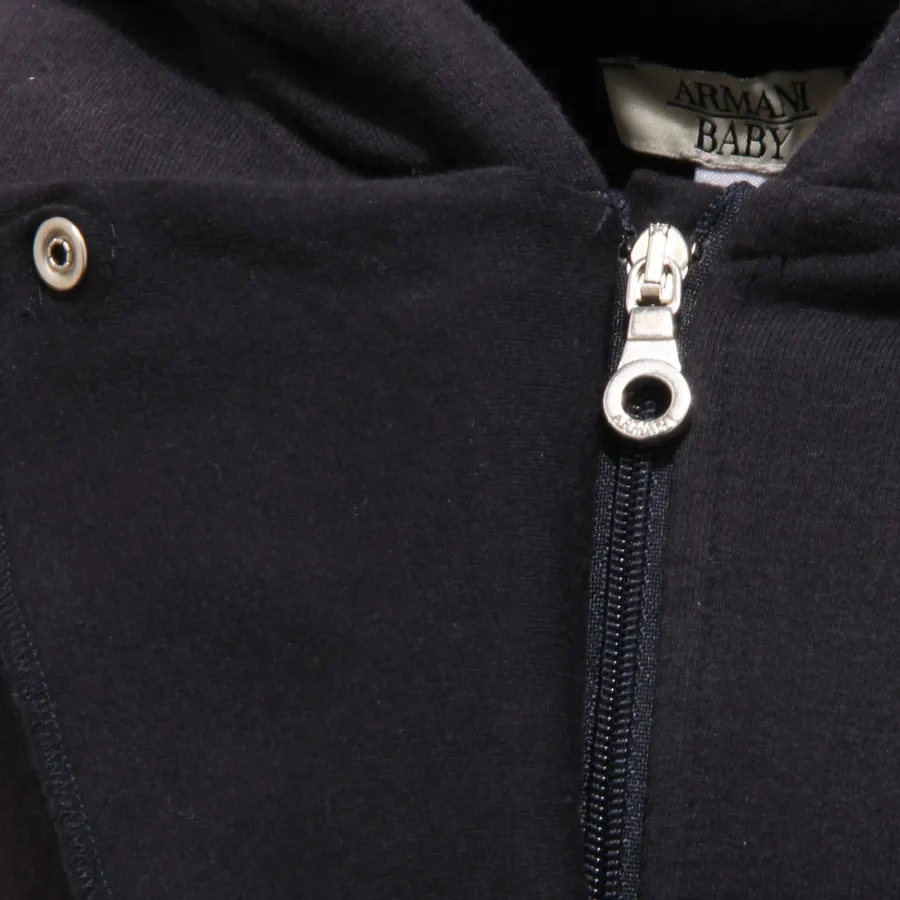 3476V felpa bimba ARMANI BABY full zip blue cotton sweatshirt kid