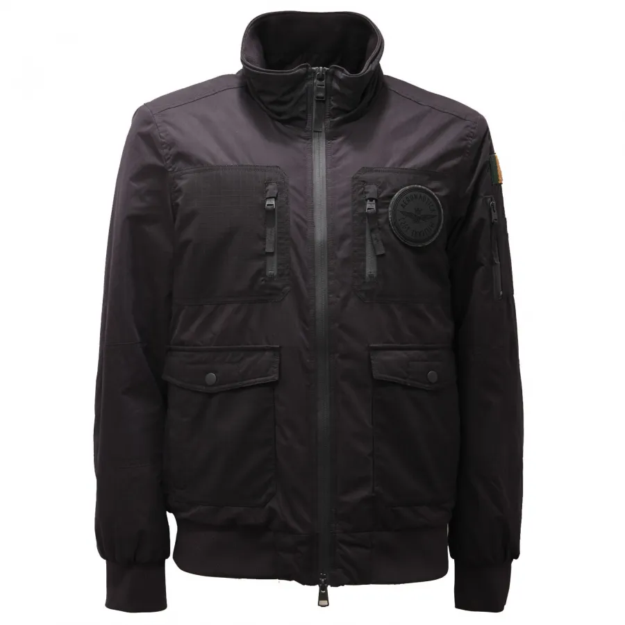 4412AE giubbotto uomo AERONAUTICA MILITARE giubbino black jacket man