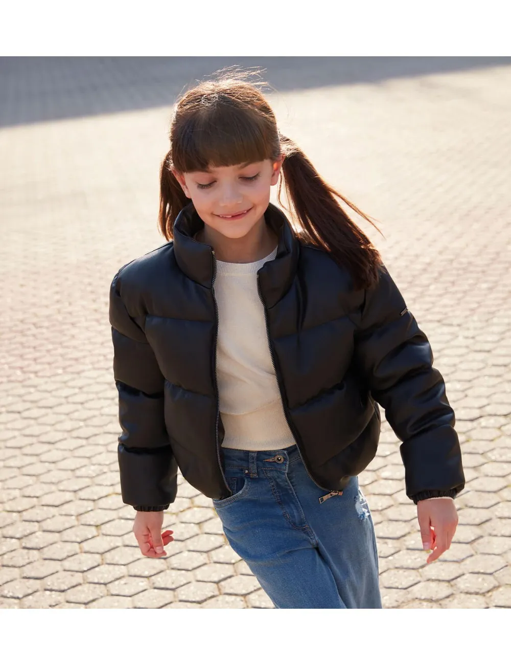 7911 GIUBBINO CORTO LUCIDO DA RAGAZZA BOMBER IDO GIUBBINO PIUMINO KID GIRL KIDS