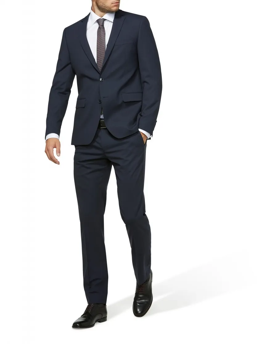 Abito blu micro disegno Digel slim fit lana stretch