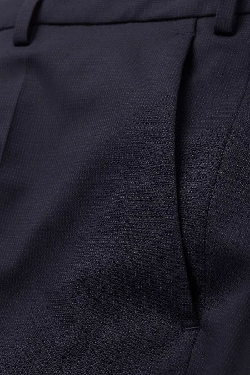 Abito blu micro disegno Digel slim fit lana stretch