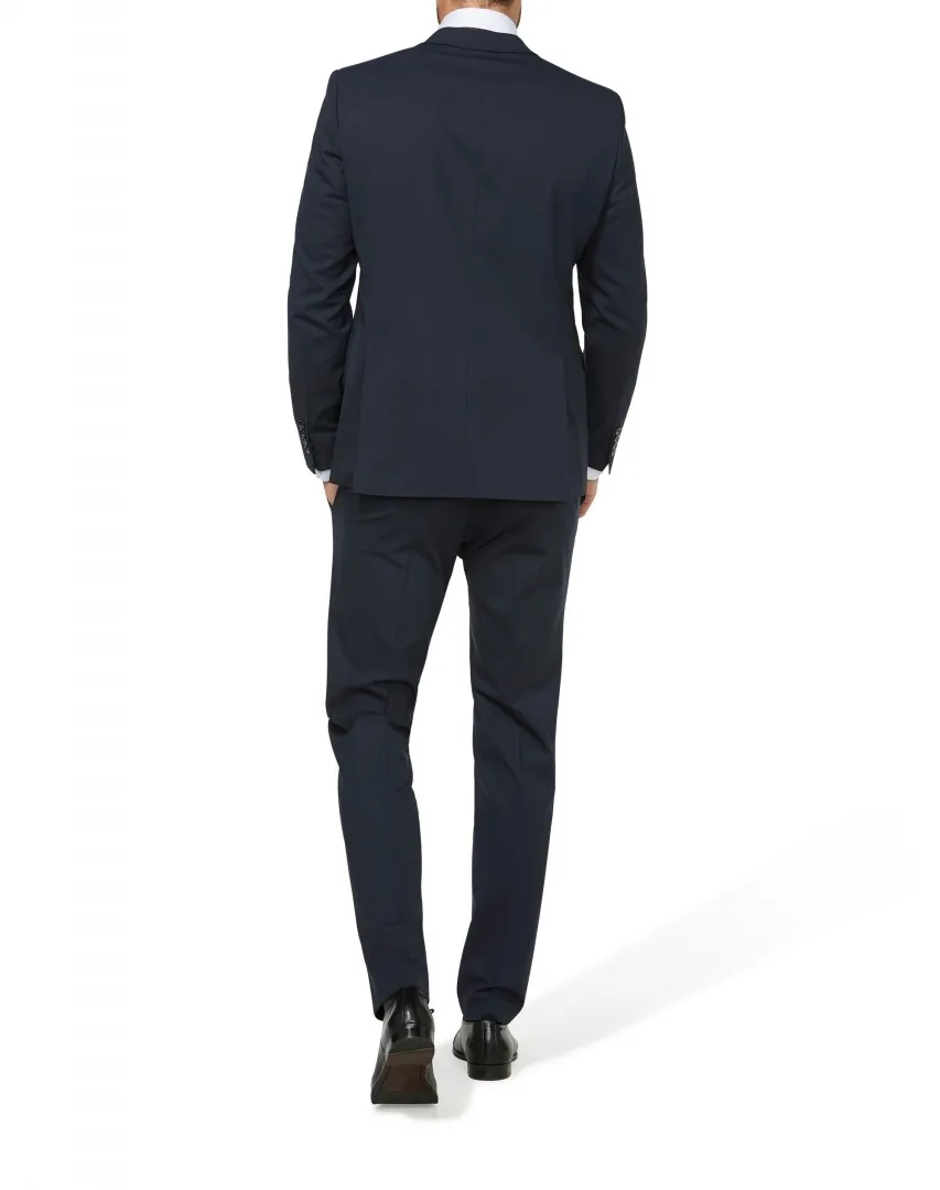 Abito blu micro disegno Digel slim fit lana stretch