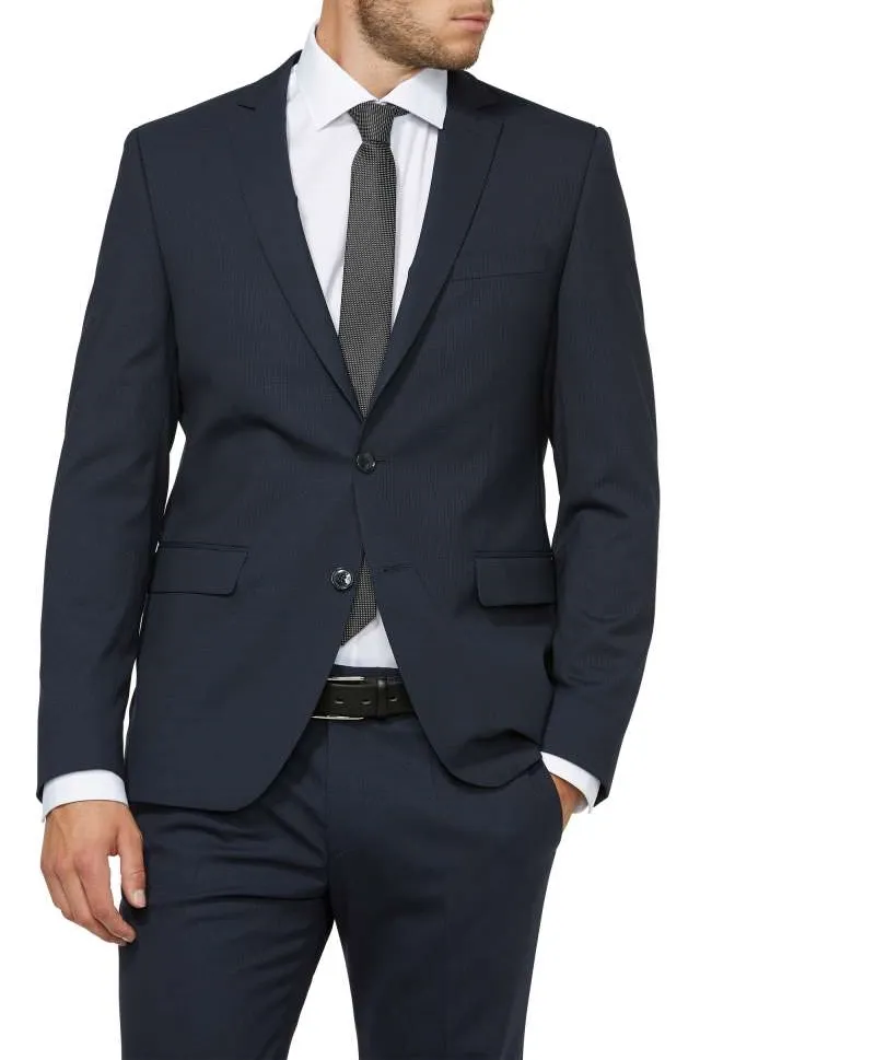 Abito blu micro disegno Digel slim fit lana stretch