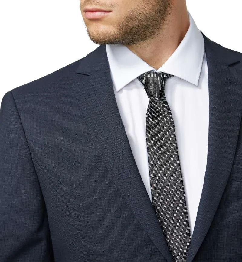 Abito blu micro disegno Digel slim fit lana stretch