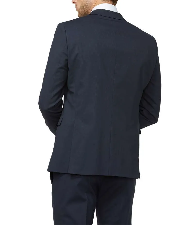Abito blu micro disegno Digel slim fit lana stretch
