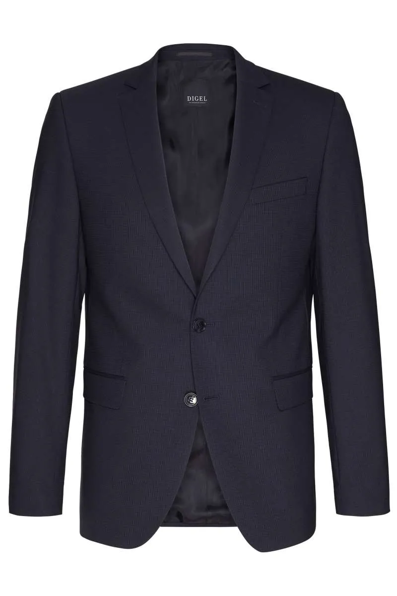 Abito blu micro disegno Digel slim fit lana stretch