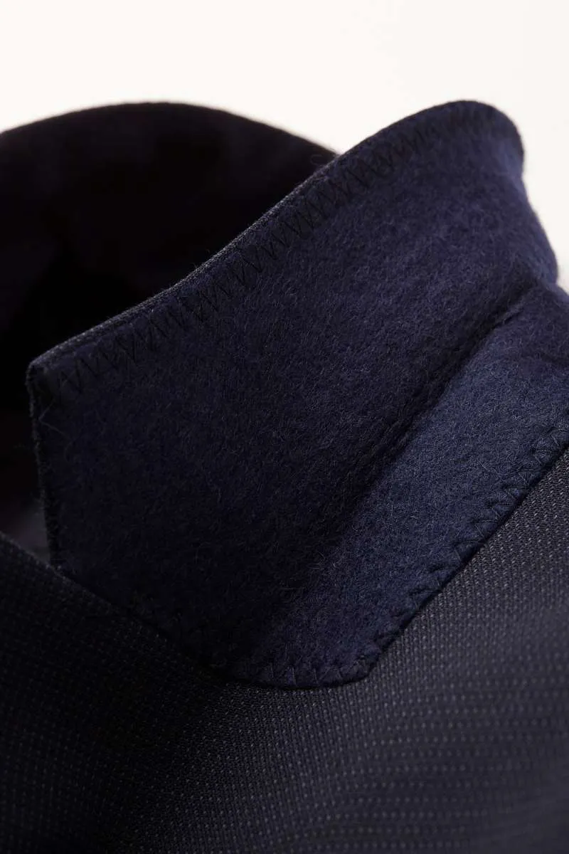 Abito blu micro disegno Digel slim fit lana stretch