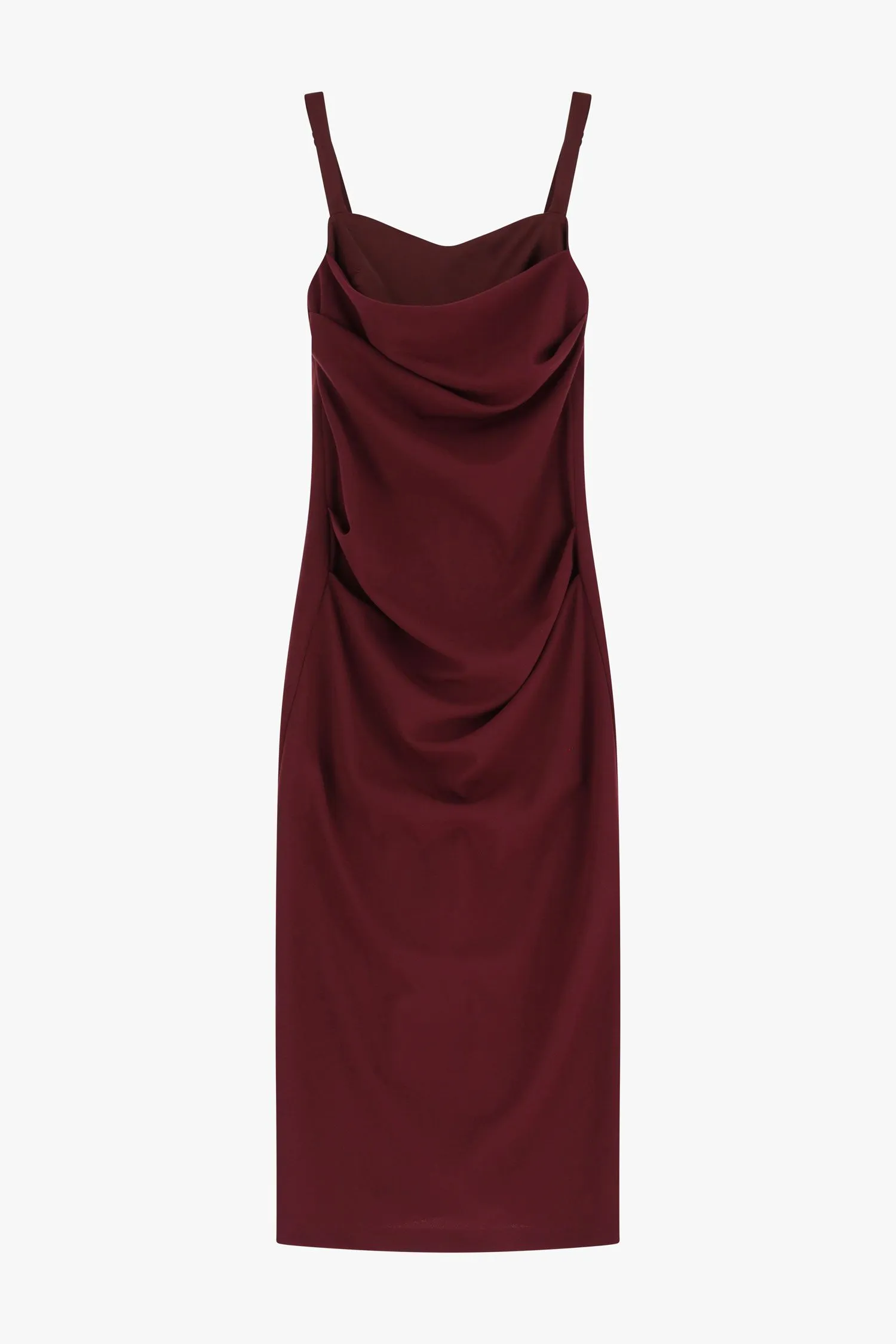   Abito midi con scollo a cuore     