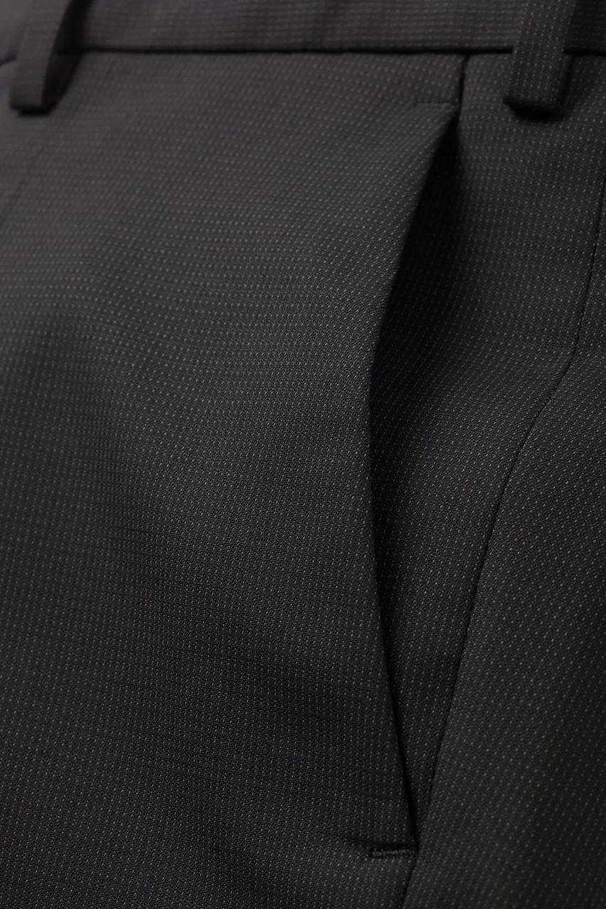 Abito nero micro disegno Digel slim fit lana stretch