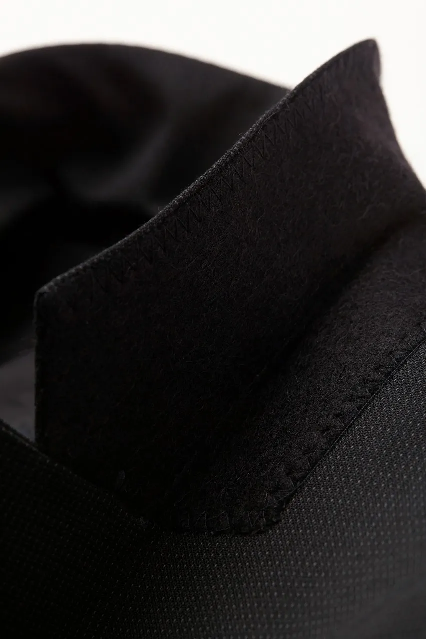 Abito nero micro disegno Digel slim fit lana stretch