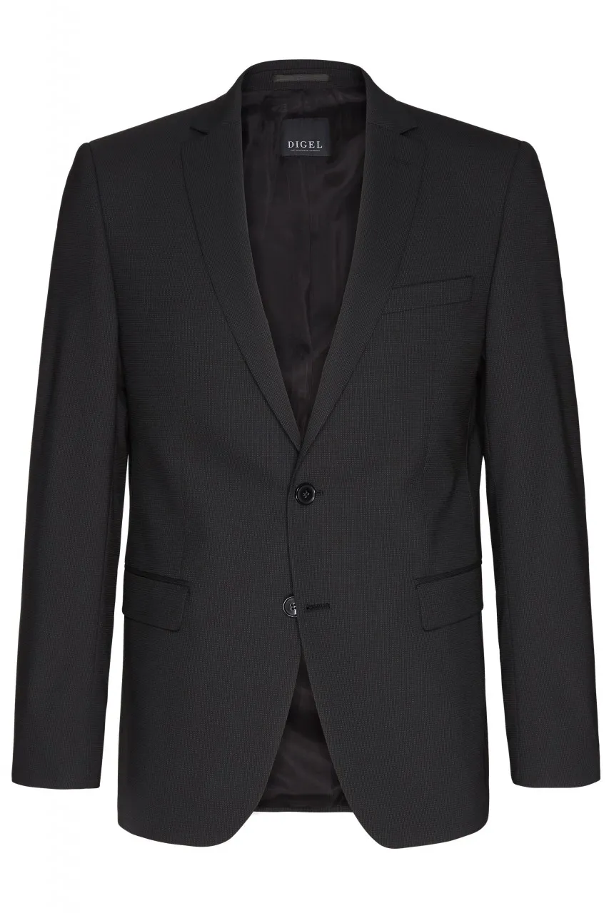 Abito nero micro disegno Digel slim fit lana stretch