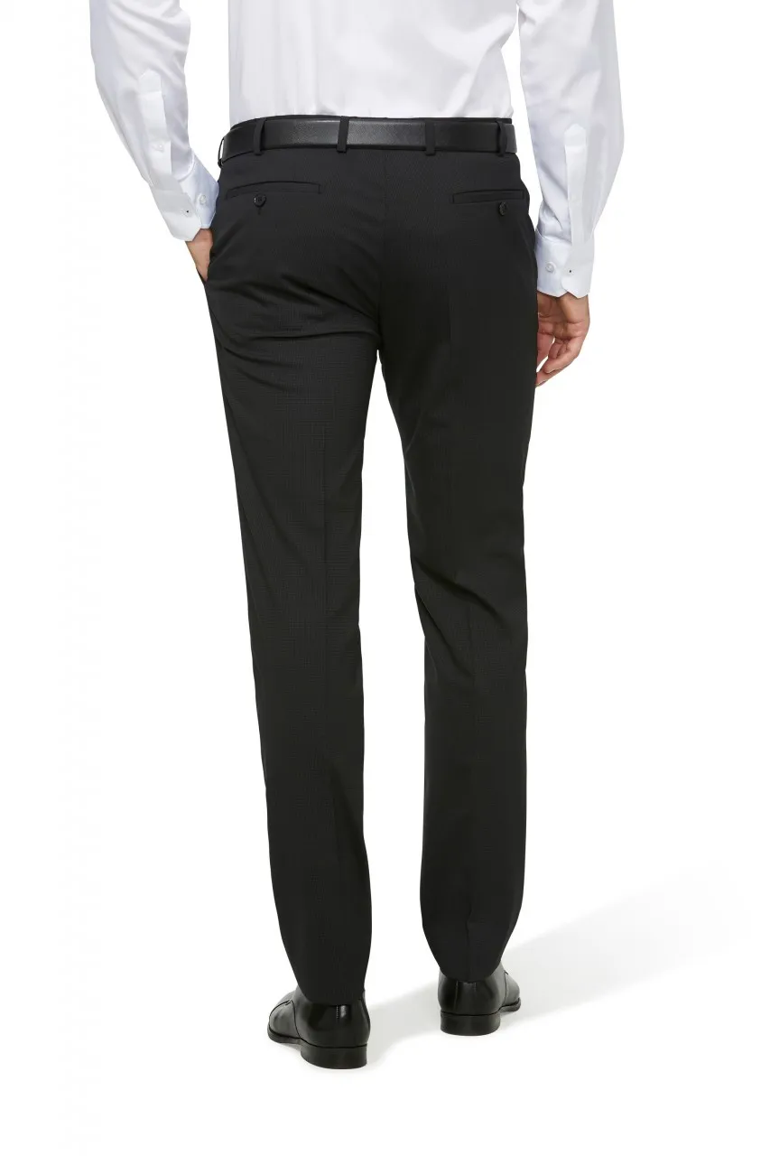 Abito nero micro disegno Digel slim fit lana stretch