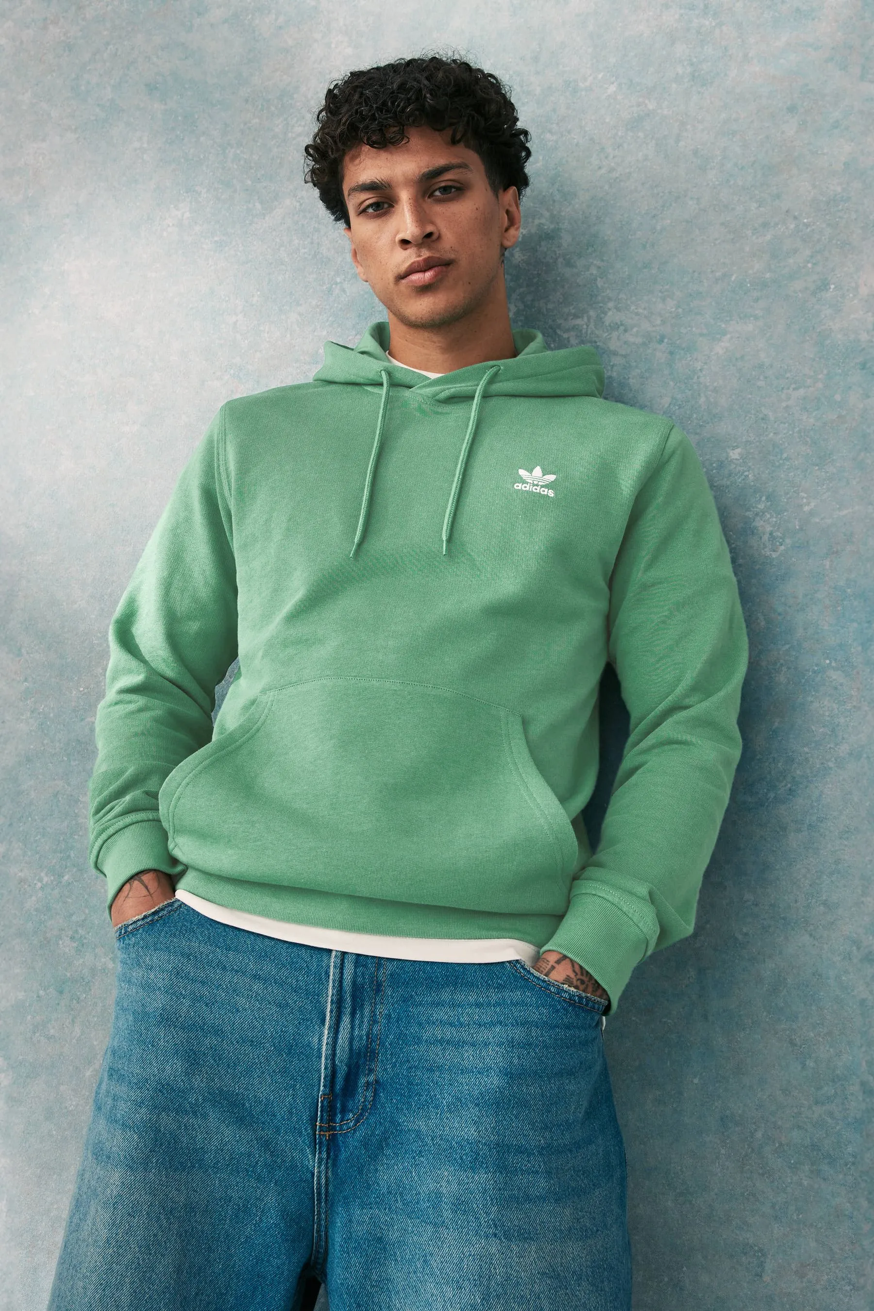 adidas originals 100% Cotton Trefoil Essentials Hoodie    