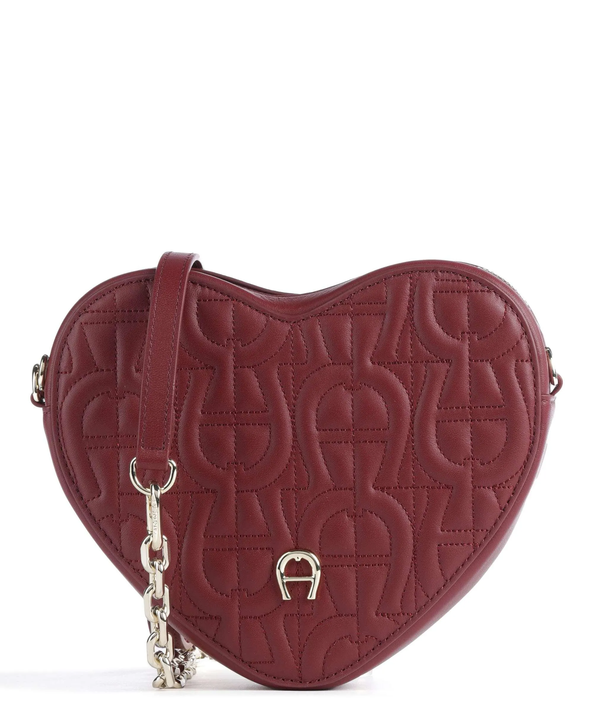  Aigner Fashion Borsa a tracolla pelle di vacchetta finemente grana rosso scuro  