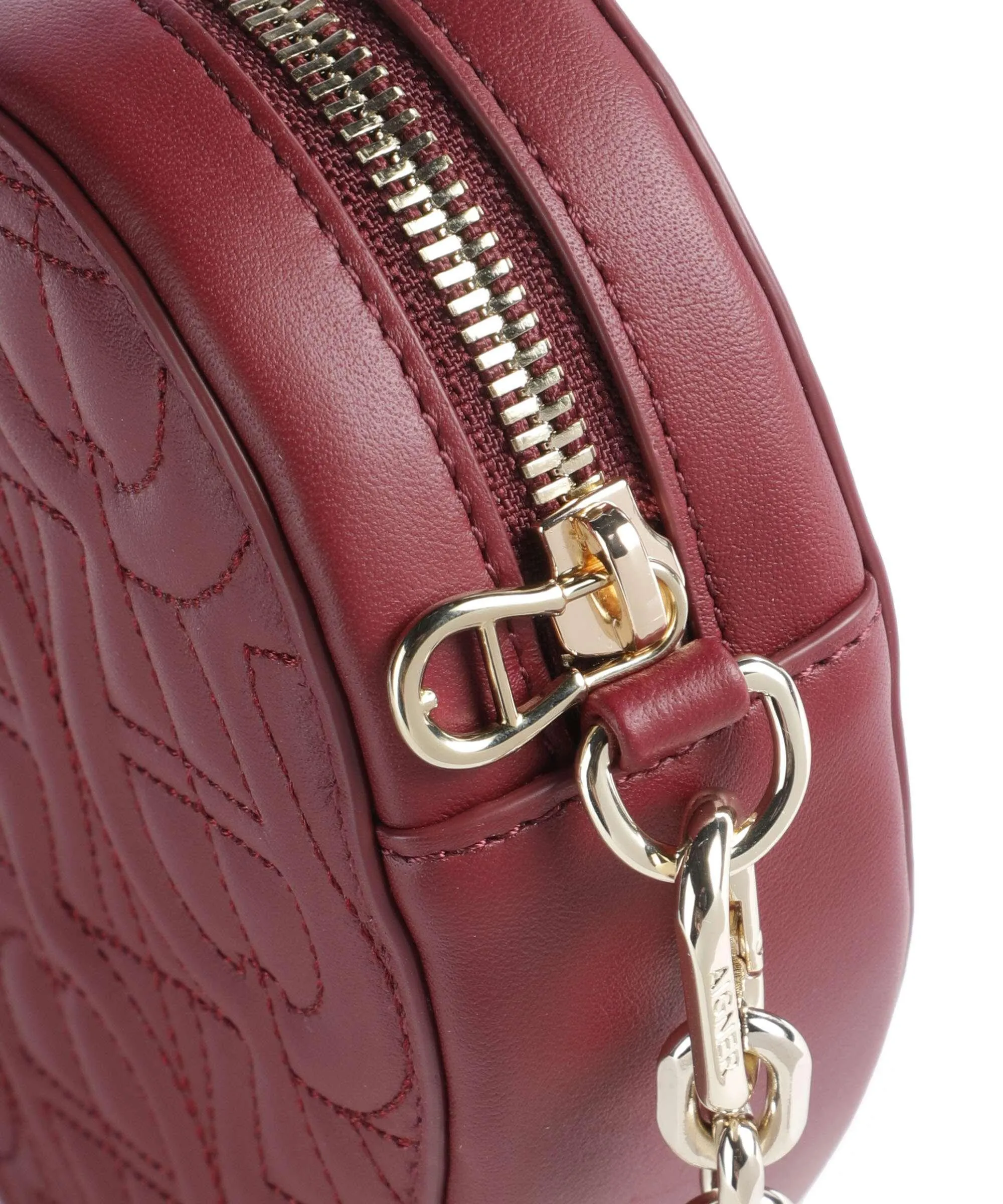  Aigner Fashion Borsa a tracolla pelle di vacchetta finemente grana rosso scuro  