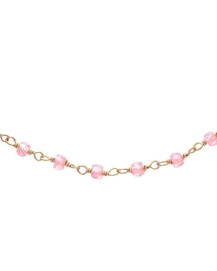 ALISEI Collana Rosario Rosa cm 80