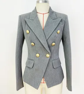 Alta qualità più recente giacca firmata 2022 Star Style Womens Classic Lion Buttons doppio petto aderente Blazer Pal