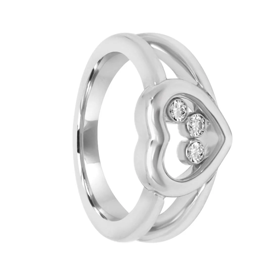 Anello Chopard in oro bianco con diamanti