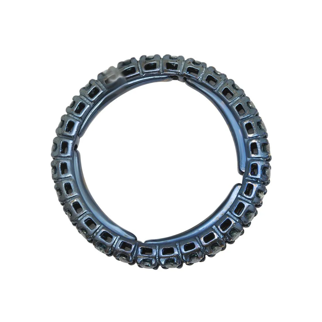 Anello  eternity in oro con diamanti naturali blu trattati ct 0.50
