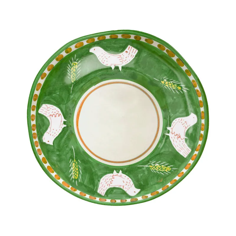 Arcucci Materia piuma verde vassoio tondo 38 cm
