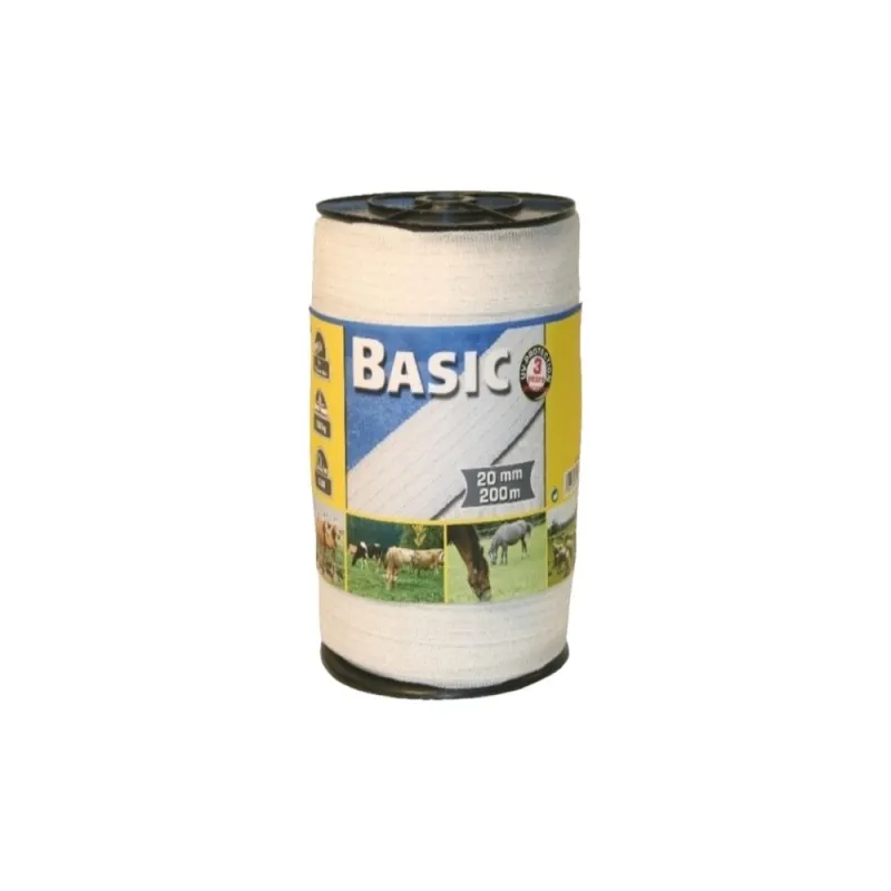 Banda Fettuccia Nastro 20 mm Recinto Elettrico Pascolo 200 Metri