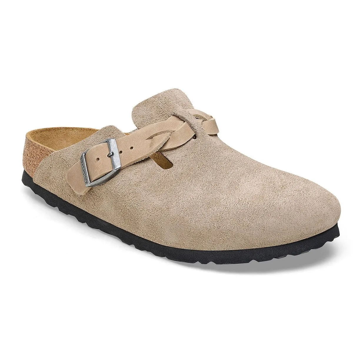      BIRKENSTOCK BOSTON BRAIDED TAUPE DONNA  
