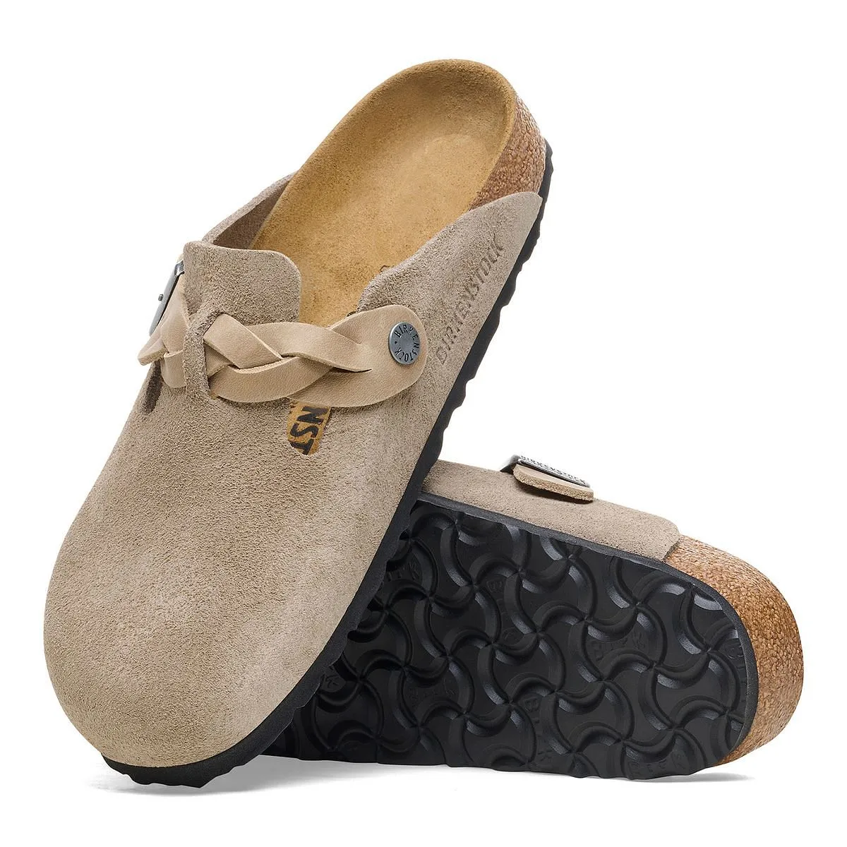      BIRKENSTOCK BOSTON BRAIDED TAUPE DONNA  