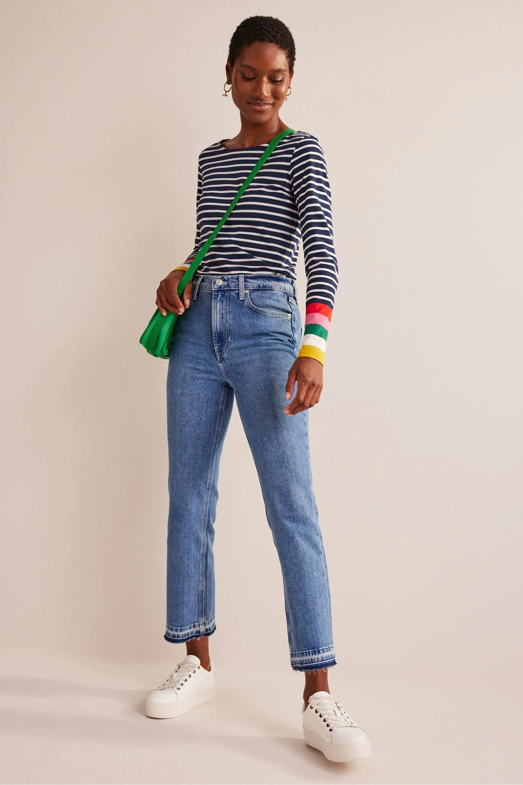 Boden 100% Cotone Top Bretone a Maniche Lunghe    