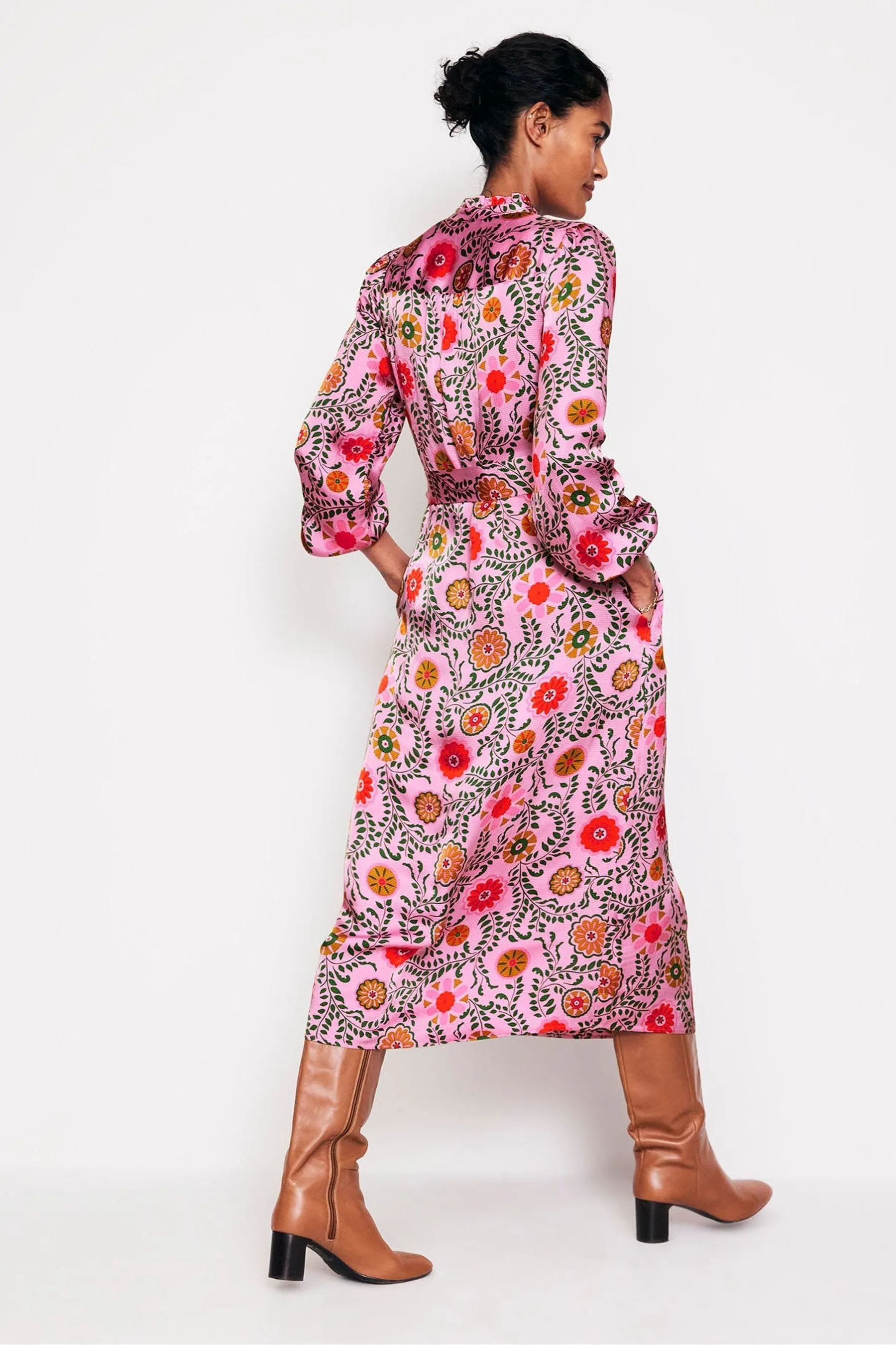 Boden Jasmine Raso Midi Vestito    