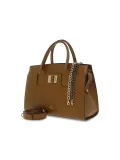Borsa a mano Cuoieria Fiorentina BELLA LARGE TOTE BAG CON ACCESSORIO METALLO in pelle cuoio