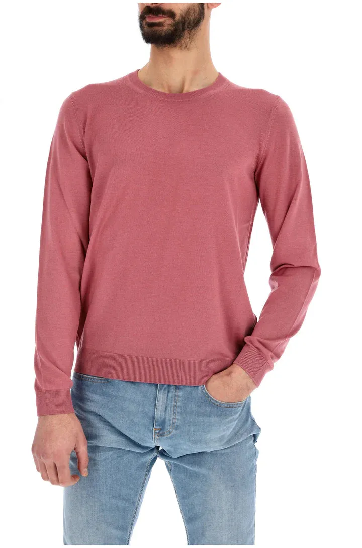 Boss Maglia Girocollo in Cotone Filo di Scozia