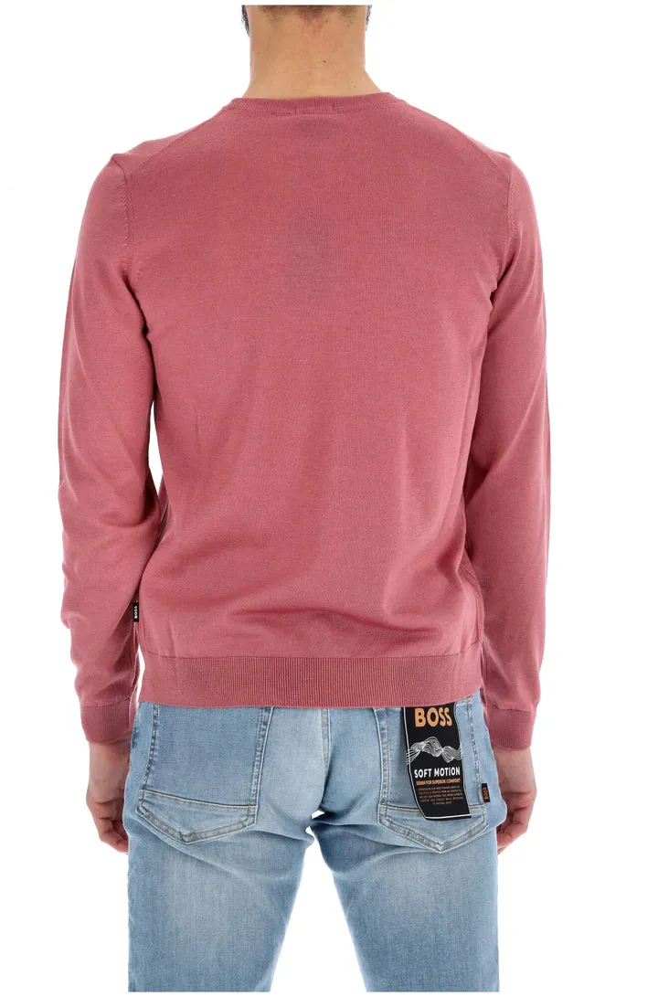 Boss Maglia Girocollo in Cotone Filo di Scozia