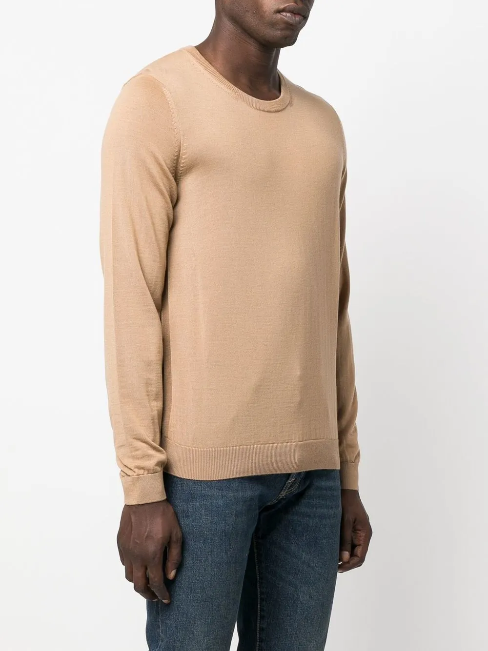 Boss Maglia Girocollo in Cotone Filo di Scozia