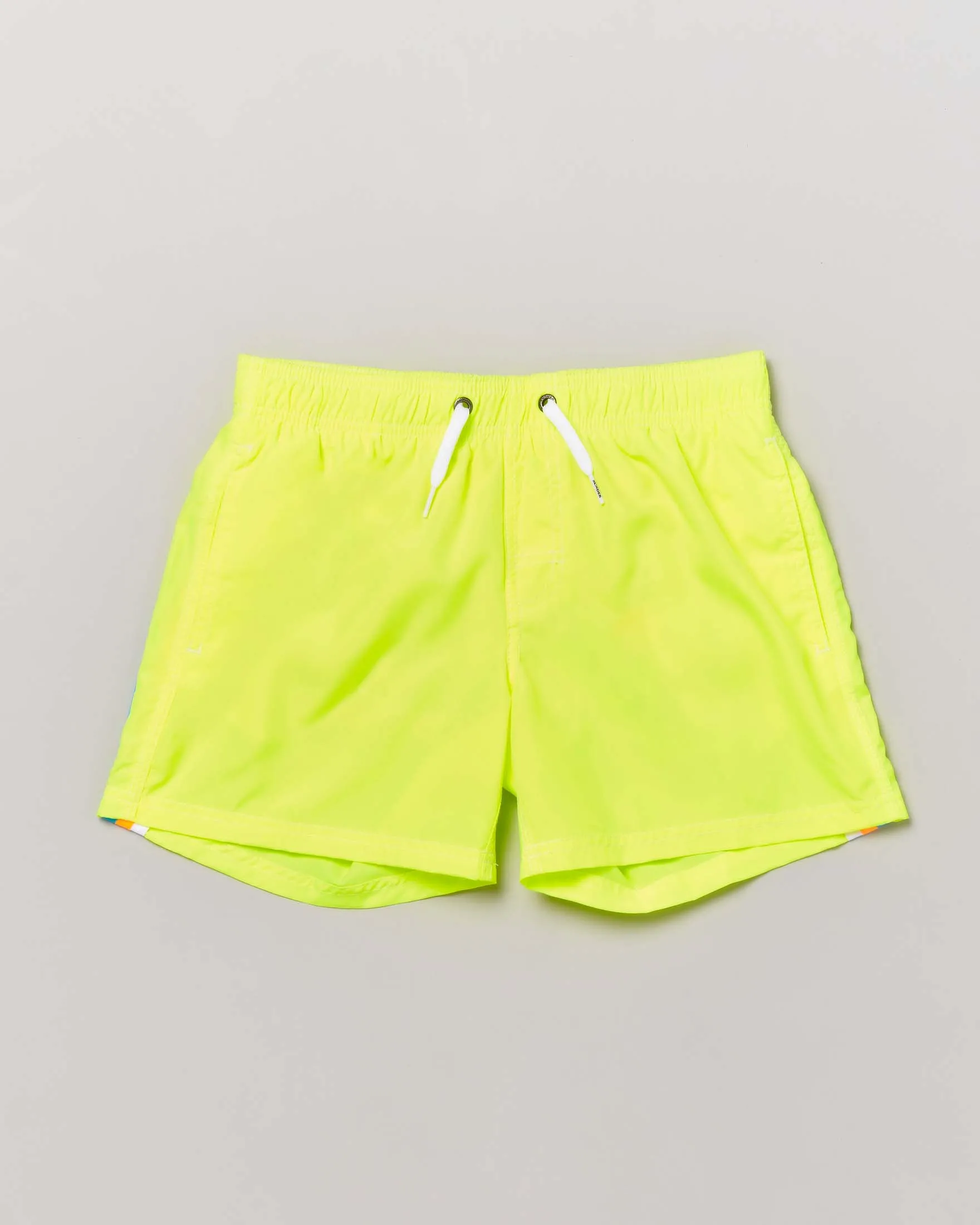 Boxer mare giallo fluo con arcobaleno arancio bianco e azzurro 10-16 anni