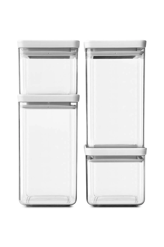 Brabantia set contenitori portaoggetti con coperchio Tasty+ pacco da 4