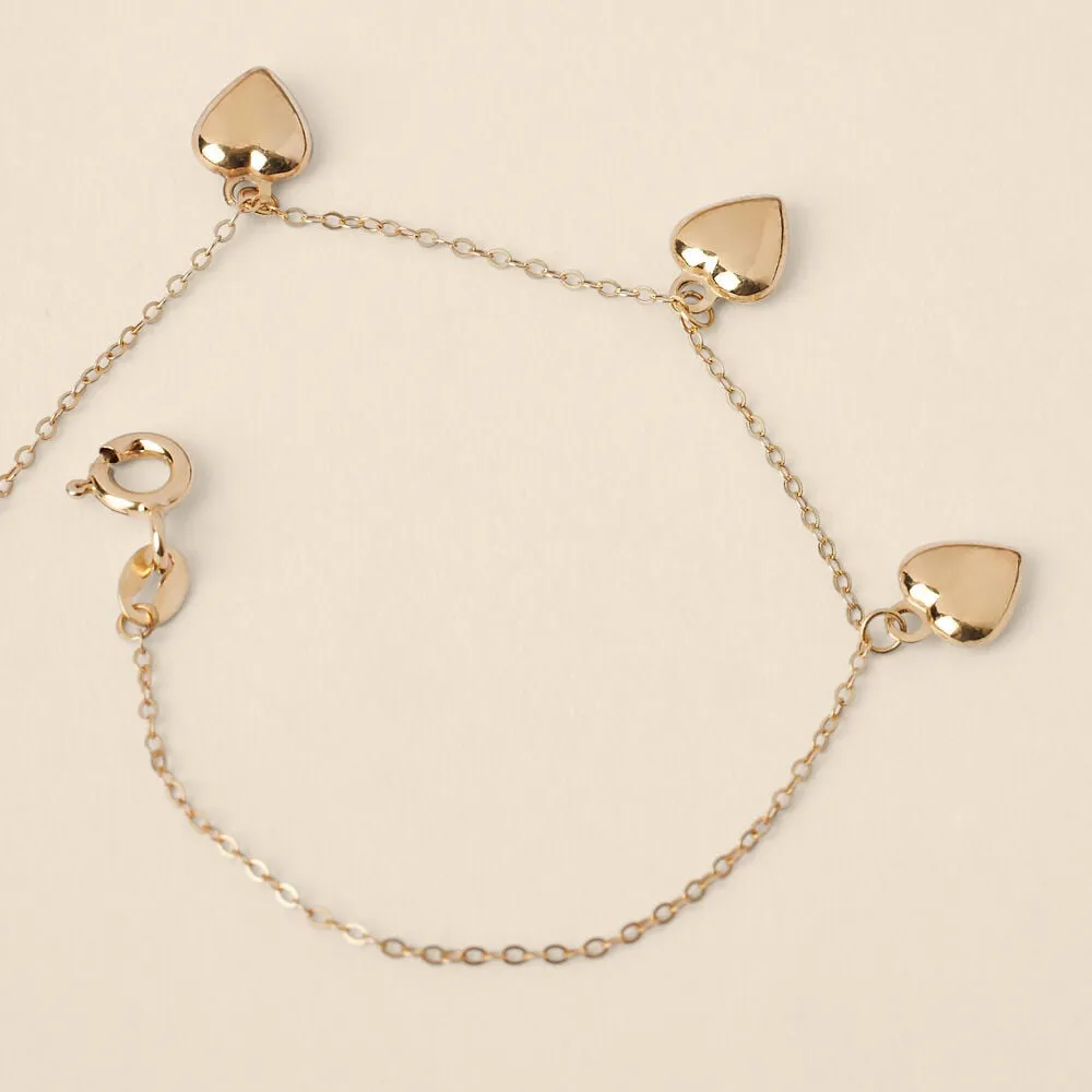 Bracciale Cuore Beverly Oro Giallo 375/1000 16 + 2 cm 1416169