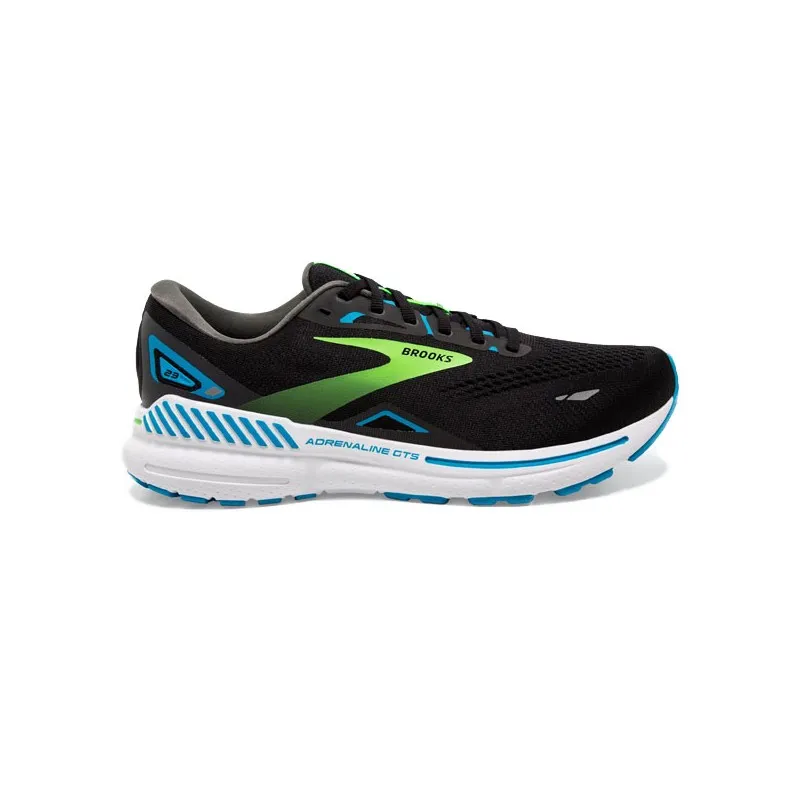 BROOKS ADRENALINE GTS 23 SCARPA RUNNING UOMO - BLACK/HAWAIIAN OCEAN/GREEN