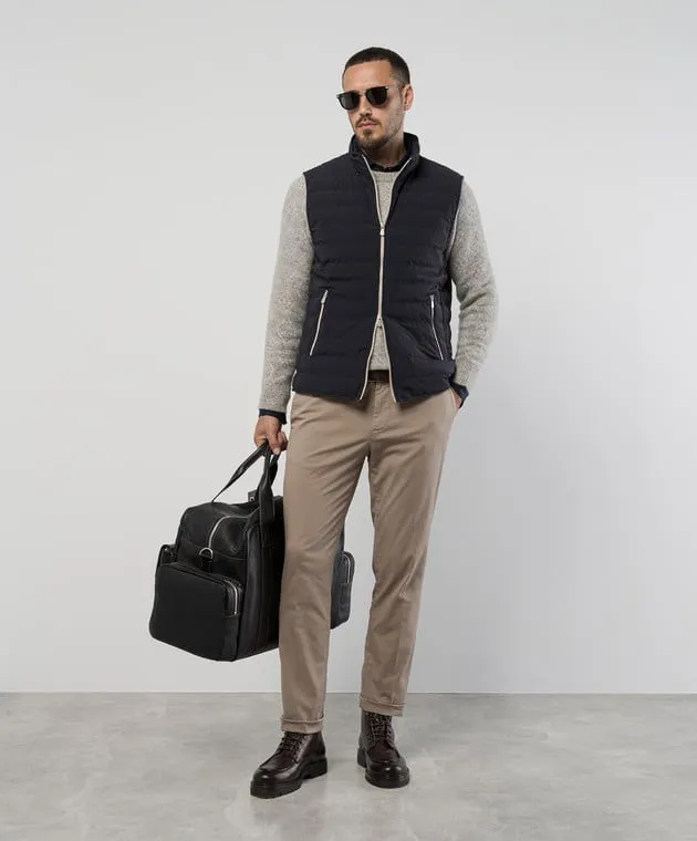 Brunello Cucinelli Gilet trapuntato blu MM4911797