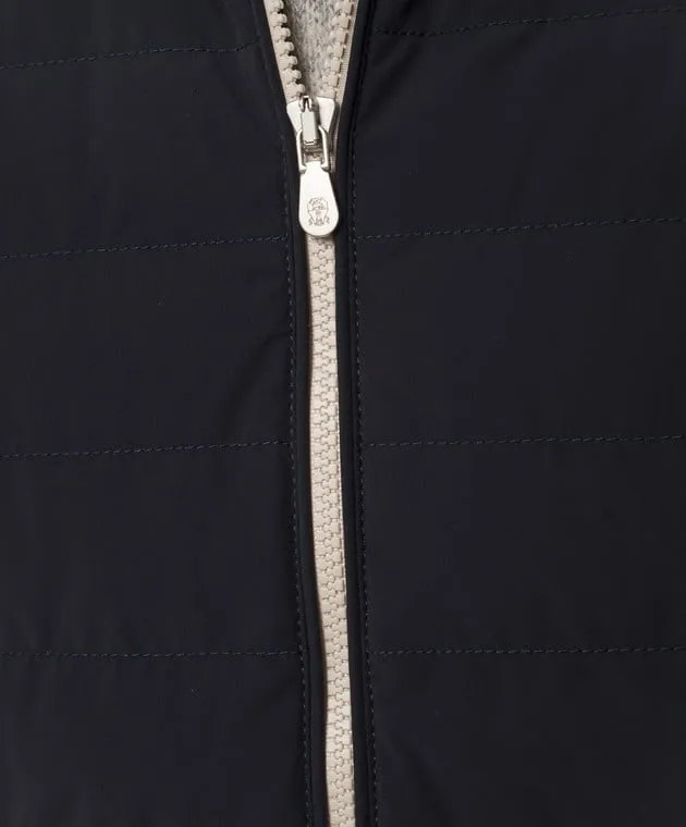Brunello Cucinelli Gilet trapuntato blu MM4911797