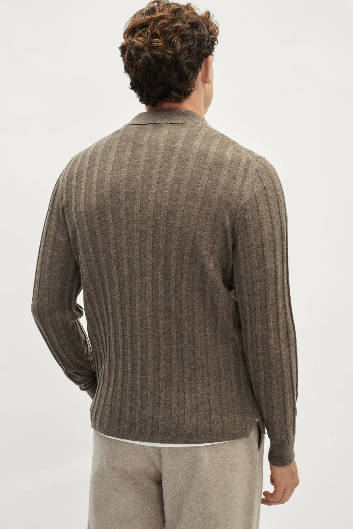 Camicia a Coste in Lana Ultrasoft