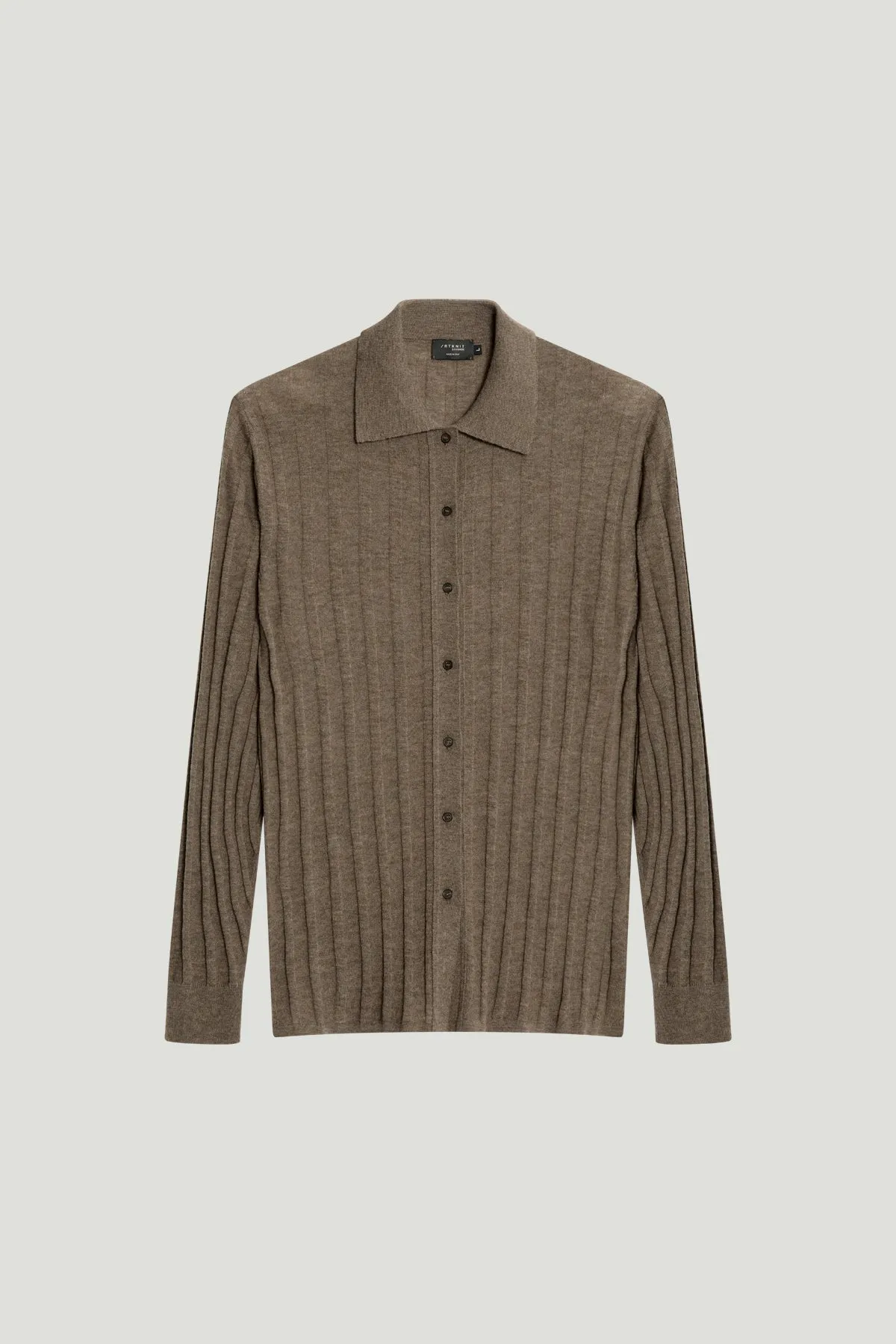Camicia a Coste in Lana Ultrasoft