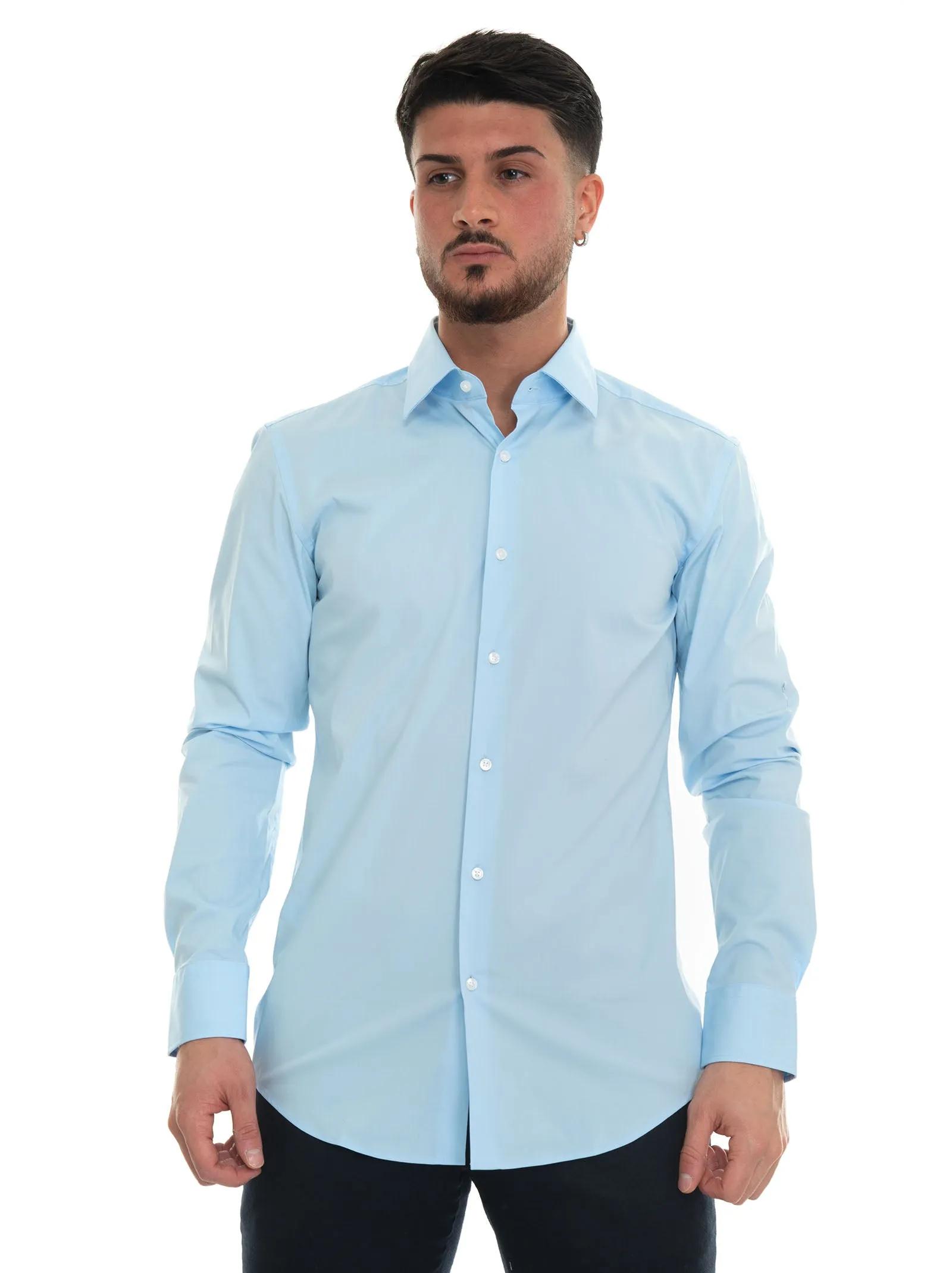 Camicia classica da uomo H-HANK-KENT Azzurro BOSS Uomo
