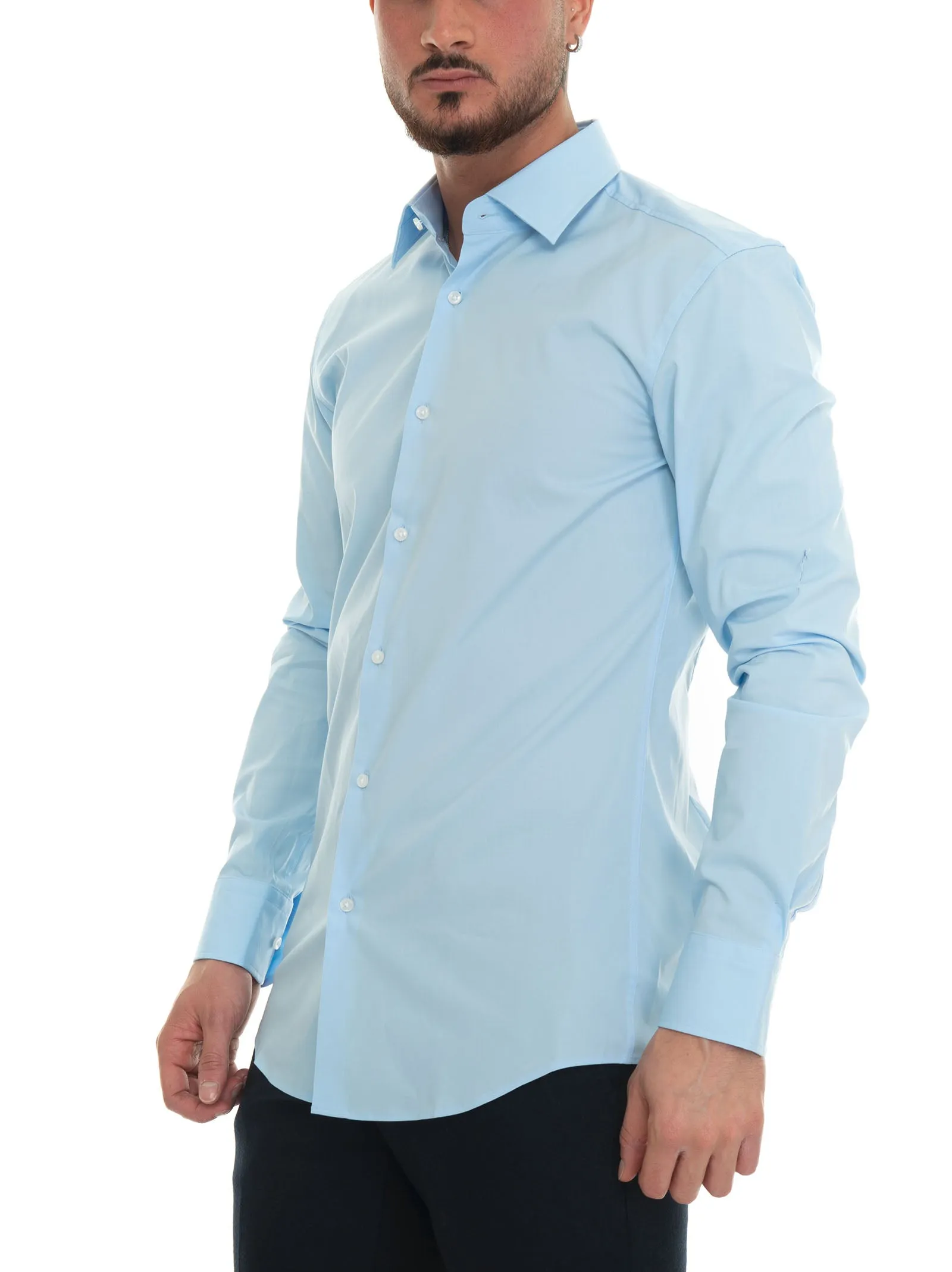 Camicia classica da uomo H-HANK-KENT Azzurro BOSS Uomo