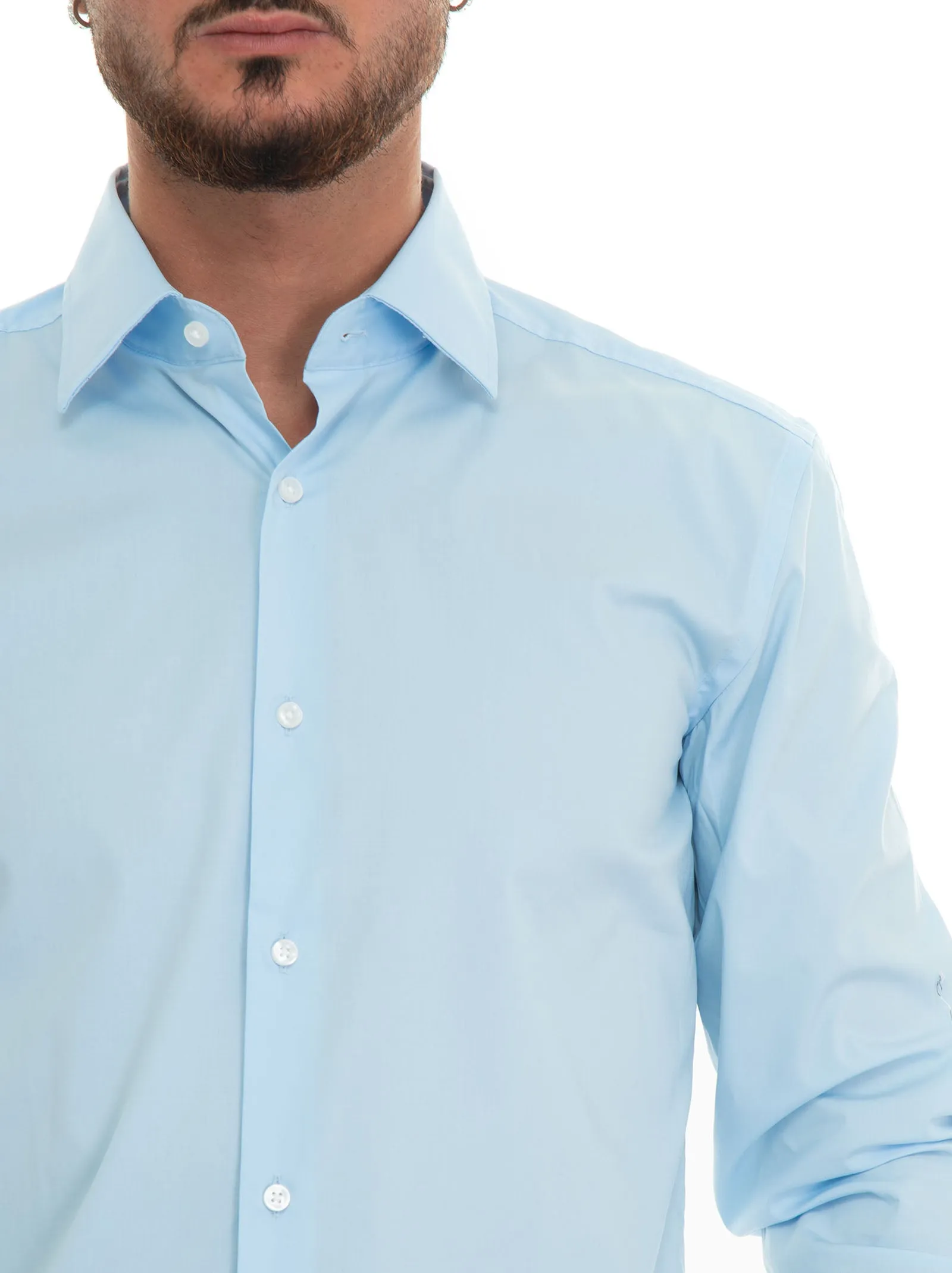 Camicia classica da uomo H-HANK-KENT Azzurro BOSS Uomo