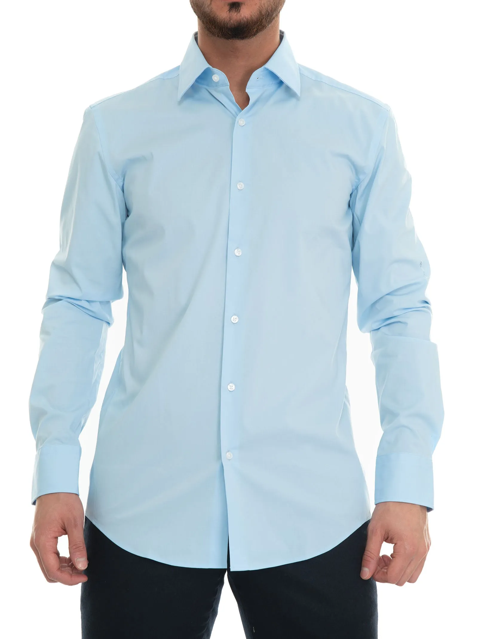Camicia classica da uomo H-HANK-KENT Azzurro BOSS Uomo